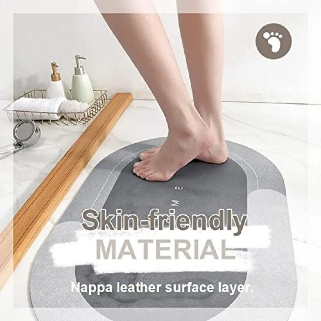 Anti-Slip Bathroom Mat for Tiles - Water Absorbent, Quick Dry, and Machine Washable - Mynbazar 