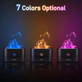 Enhance Your Ambiance with 180ml Flame Diffuser Humidifier - Aroma and Atmosphere Enrichment for Home, Office, Spa - Auto Off, Fire Flame Effect - Black.