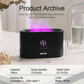 Enhance Your Ambiance with 180ml Flame Diffuser Humidifier - Aroma and Atmosphere Enrichment for Home, Office, Spa - Auto Off, Fire Flame Effect - Black.