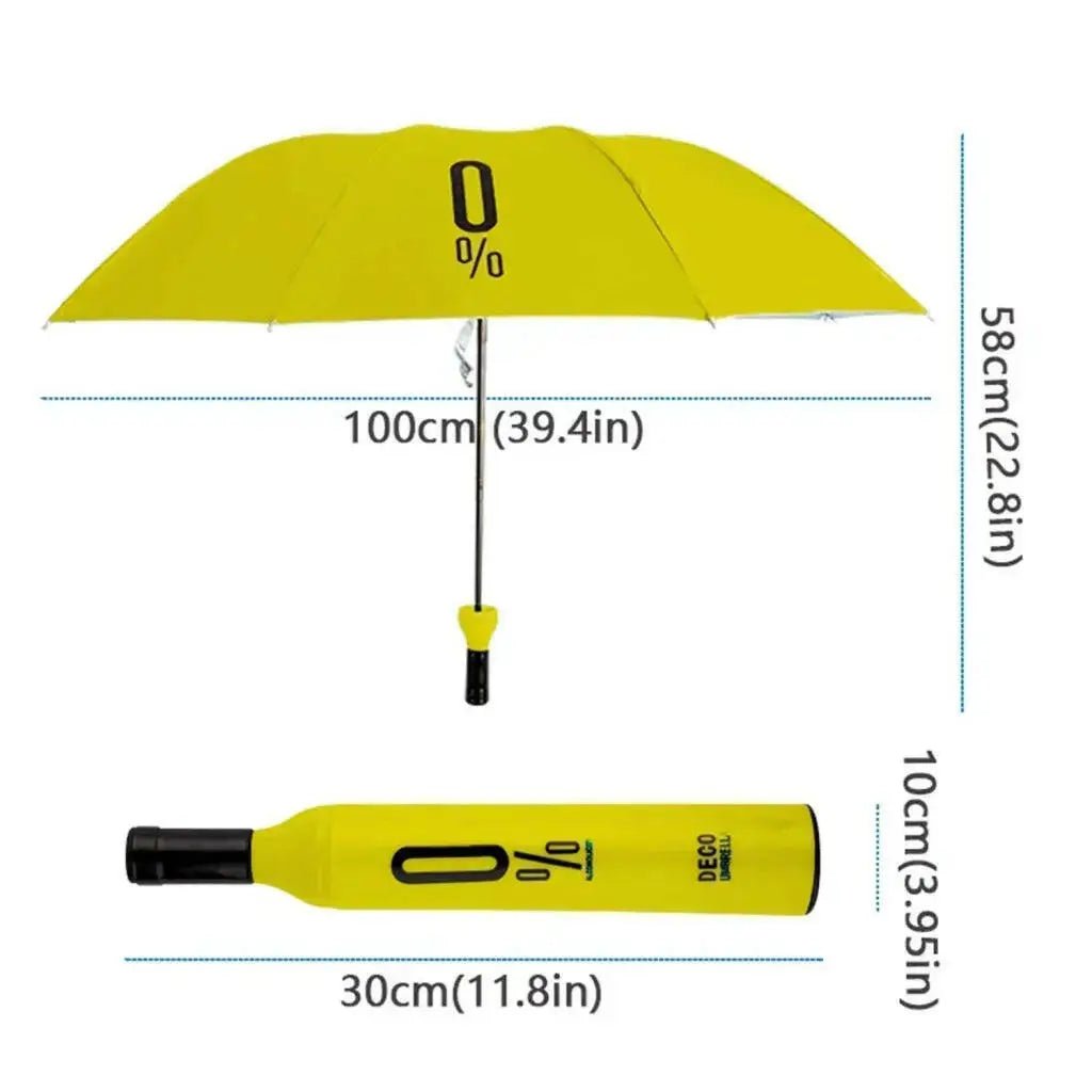 Folding Portable Umbrella with Bottle Cover - Weather-ready Convenience.