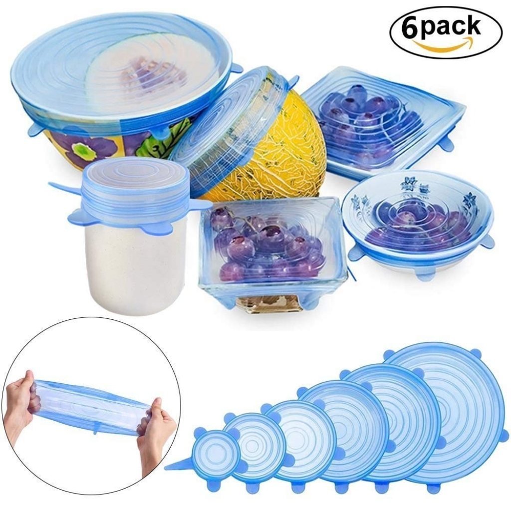 Silicone Stretch Lids Set - Eco-Friendly Kitchen Solution.