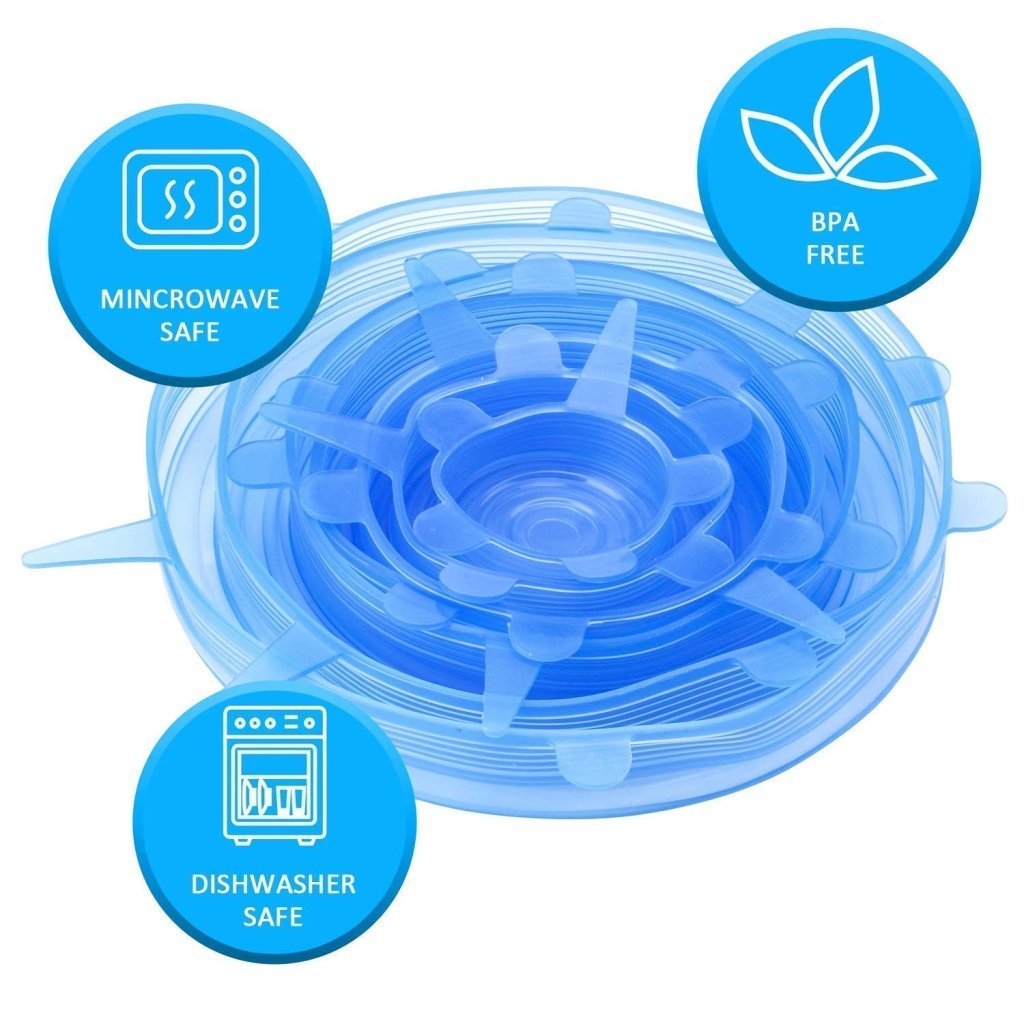 Silicone Stretch Lids Set - Eco-Friendly Kitchen Solution.