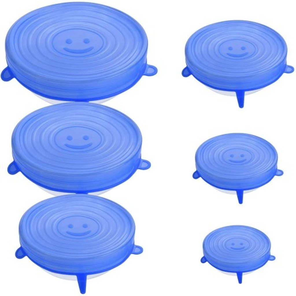 Silicone Stretch Lids Set - Eco-Friendly Kitchen Solution.