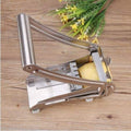 Stainless Steel Chip Cutter - SS Potato Chipper with Ergonomic Handle, Versatile Vegetable Slicer for Home Kitchen.