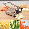 Stainless Steel Chip Cutter - SS Potato Chipper with Ergonomic Handle, Versatile Vegetable Slicer for Home Kitchen.