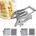 Stainless Steel Chip Cutter - SS Potato Chipper with Ergonomic Handle, Versatile Vegetable Slicer for Home Kitchen.